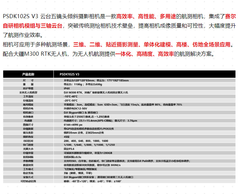 新品測(cè)評(píng)_PSDK-102S-V3-帶云臺(tái)的五鏡頭傾斜攝影相機(jī)測(cè)繪（含測(cè)繪精度報(bào)告）_02.jpg